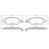 RDA Front Brake pads for Nissan Pathfinder R52 3.5L 2013-On