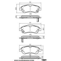 Front Brake pads for Honda CRV 1.6TD, 2.0L, 2.2TD 2012-2017 Type 1