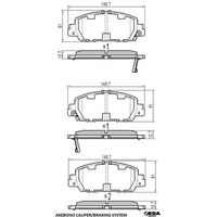 Front Brake pads for Honda HRV RU 1.5L, 1.8L 2015-On