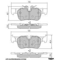 RDA Rear Brake pads for BMW X2 F39 2.0 Ltr 18d, 20i, 20d 11/2017-On