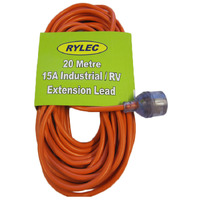 Gts Extension Lead 20m - 15amp Plug With Neon R2015ELOR