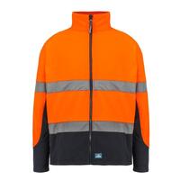 Rainbird Workwear Rafter Fleece Jacket Small Fluoro Orange/Navy