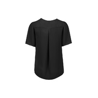 Biz Corporates Vienna Womens Short Sleeve Blouse Black Size 4