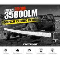 FIERYRED 50inch LED Light Bar Curved Combo Driving Light Offroad 4x4