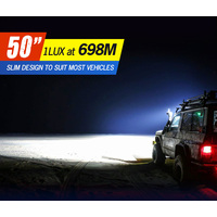 LIGHTFOX 50inch LED Light Bar Curved Combo BeamDriving Offroad 4x4 52"