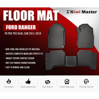 3D TPE Floor Mats for Ford Ranger Wildtrak Raptor PX PX2 PX3 2011-ON