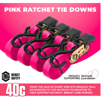 Linq 25mm x 5m Pink Ratchet S Hook (4 Pack) RTDS255-4