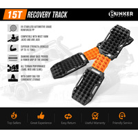 BUNKER INDUST Pair Recovery Tracks Sand Track Black 15T 4WD Car Accessories 4x4