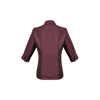 Ladies Hemingway 3/4 Sleeve Shirt Port Wine 6