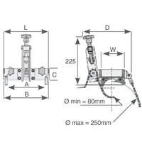 Holemaker Pipe Attachment Single Chain SAPA-1