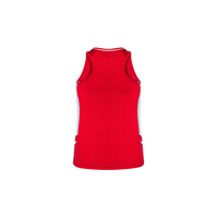 Ladies Renegade Singlet Red/White/Silver 6