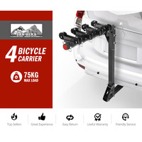 SAN HIMA 4 Bicycle Bike Carrier Car Rear Rack Foldable 2" Hitch Mount TowBar