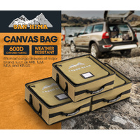 SAN HIMA 3x Tough Canvas Bag Camping Storage Bag Weather Resistant 4WD