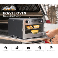 SAN HIMA 12V 120W Travel Oven Portable Stainless Steel 180 C Max temperature 4WD