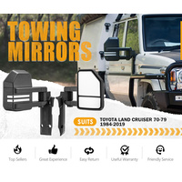 SAN HIMA Extendable Towing Mirrors for Toyota LandCruiser 70 75 76 78 79 Series