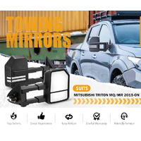 SAN HIMA Extendable Towing Mirrors for Mitsubishi Triton MQ/MR 2015 - ON