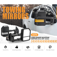 SAN HIMA Towing Mirrors for FORD RANGER Wildtrak MK PX PX2 PX3 XL XLT XLS 2012-MY2021