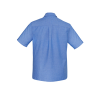 Mens Wrinkle Free Chambray Short Sleeve Shirt Chambray XSmall