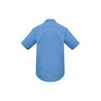 Mens Metro Short Sleeve Shirt Mid Blue Small