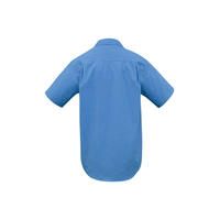 Mens Micro Check Short Sleeve Shirt Sky Large