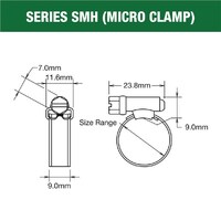 Tridon 11-22mm Solid Band Clamp SMH006P