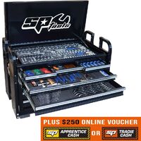 SP Tools 250 Piece Metric/SAE Black 7 Drawer Tool Kit SP50118X