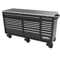 SP Tools 465 Piece 73" USA Sumo Series Roller Cabinet Tool Kit - Metric/SAE - Black/Chrome Handles SP50825