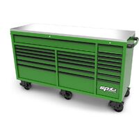 SP Tools 465 Piece 73" USA Sumo Series Roller Cabinet Tool Kit - Metric/SAE - Green/Black Handles SP50825G