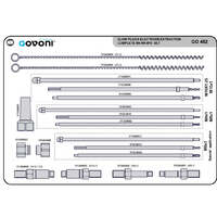 Govoni universal glow plug tip extraction set deep design, m8x1-m9x1-m10x1-m10x1.25