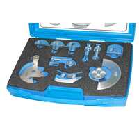 Stretch belt tool set for replacing elastic v-belts govoni