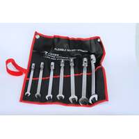 Flexible socket and open end wrench set for car repair