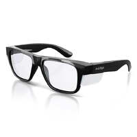 SafeStyle Fusions Black Frame Clear Lens Safety Glasses