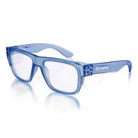 SafeStyle Fusions Blue FRAME CLEAR Lens Safety Glasses