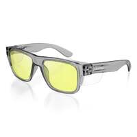 SafeStyle Fusions Graphite Frame Yellow Lens Safety Glasses
