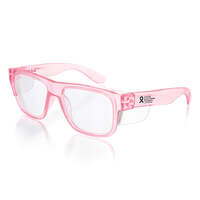 SafeStyle Fusions Pink Frame Clear Lens Safety Glasses