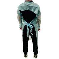 Thumb loop apron - light blue