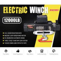 TUNGSTEN 12V 12000LBS Electric Winch Synthetic Rope