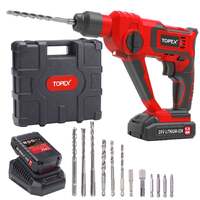 Topex 20v max lithium cordless rotary hammer drill kit w/battery charger bits