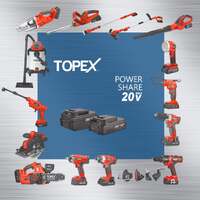 Topex 20v cordless power tool kit chainsaw hedge trimmer leaf blower grass trimmer