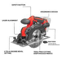 Topex 20v 165mm cordless circular saw skin only without battery