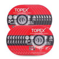 Topex 25pcs 125x 6.0x 22.23mm grinding discs wheels steel inox angle grinder