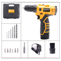 MasterSpec 12V Cordless Drill Driver Screwdriver Accessories W/2 Batteries