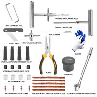 64pcs Tubeless Tyre Puncture Repair Kit Universal Flat Tyre Plug Tool Set