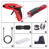 TOPEX 4V Max Cordless Glue Gun Soldering Iron Twin Kit