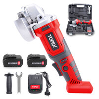 TOPEX 20V 125mm Cordless Angle Grinder 3.0Ah w/ 2 Batteries