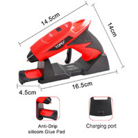 TOPEX 4V Cordless Hot Glue Gun w/ 15Pcs Premium Glue Sticks