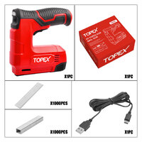 TOPEX 4V 2in1 Cordless Electric Stapler Tacker Nail Gun Li-Ion 3K Staples Nails