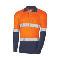 Tru Workwear Micromesh L/S Hi-Vis Taped Polo Shirt