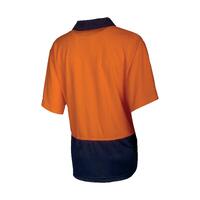 TRU Workwear Recycled Womens Anti-Microbial Micromesh S/S Two Tone Hi-Vis Polo Shirt