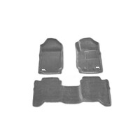 3D Carpet Mats for Ford Ranger Dual Cab PX PX2 PX3 2011-2021 Front & Rear Colour Black